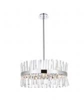  6200D25C - Serephina 25 Inch Crystal Round Pendant Light in Chrome