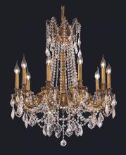  9210D28FG/RC - Rosalia 10 Light French Gold Chandelier Clear Royal Cut Crystal