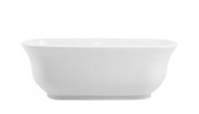  BT10267GW-WHT - 67 inch Soaking Bathtub in Glossy White with Polished White Trim