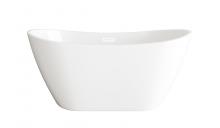  BT10354GW-WHT - 59 inch Soaking Bathtub in Glossy White with Polished White Trim