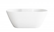  BT30559GW-WHT - 59 inch Bathtub in Glossy White with Polished White Trim