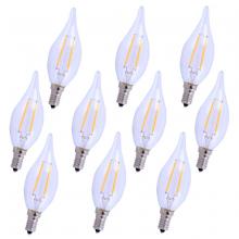  E12LED124-10PK - LED E12 CANDELABRA, 5000K, 300 degree, CRI80, ES, UL/CUL, 2.5W, 25W EQUIVALENT, 15000HRS