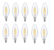  E12LED125-10PK - LED E12 Candelabra, Blunt Tip, 5000k, 300 Degree, Cri80, Es, Ul, 6w, 40w Equivalent, 15000hrs, Lm480