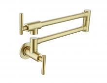 Elegant FAK-312BGD - Gabriel Wall Mounted Pot Filler in Brushed Gold