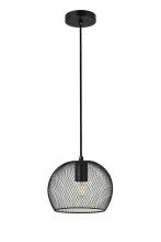  LD2249BK - Keller 1 Light Black Pendant