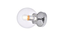  LD2450C - Mimi Six Inch Dual Flush Mount and Bath Sconce in Chrome with Clear Glass