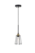  LD4047D5BRB - Auspice 1 light brass and black Pendant