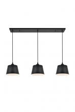  LD4057D40BK - Nota 3 Light Black Pendant