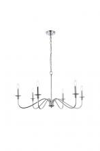  LD5006D36PN - Rohan 6 Lights Polished Nickel Chandelier