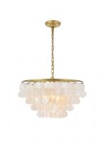  LD5050D20BR - Selene 4 Light Brass Pendant