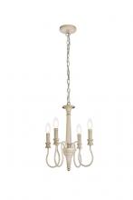  LD7042D14WD - Flynx 4 Lights Pendant in Weathered Dove