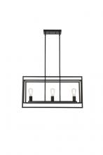  LD7056D32BK - Voir 3 Lights Pendant in Black