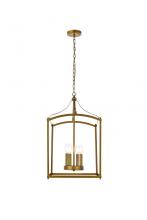  LD7070D15BR - Janet 4 lights pendant in brass