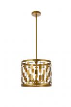  LD7074D14BR - Levante 3 lights pendant in brass