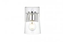  LD7310W5CH - Kacey 1 Light Chrome and Clear Bath Sconce