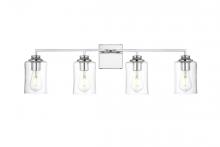  LD7314W32CH - Ronnie 4 Light Chrome and Clear Bath Sconce