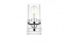  LD7316W5CH - Saanvi 1 Light Chrome and Clear Bath Sconce