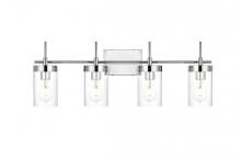  LD7319W32CH - Benny 4 Light Chrome and Clear Bath Sconce