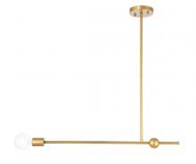  LD8043D27BR - Brees 1 Light Brass Pendant