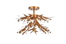  LD810F19GL - Priscilla 18.5 inch flush mount in gold leaf