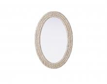  MR4C2436LN - Oval Cornhusk Mirror 24x36 in Linen White