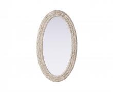  MR4C2442LN - Oval Cornhusk Mirror 24x42 in Linen White