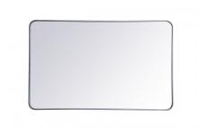  MR803048S - Soft Corner Metal Rectangular Mirror 30x48 Inch in Silver