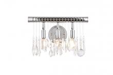  V3100W16C/RC - Chorus Line 3 Light Chrome Wall Sconce Clear Royal Cut Crystal