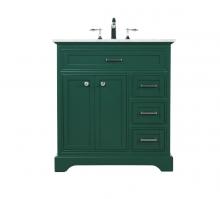  VF15032GN - 32 Inch Single Bathroom Vanity in Green