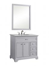  VF15036GR - 36 In. Single Bathroom Vanity Set in Light Grey