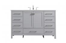  VF18854GR - 54 Inch Single Bathroom Vanity in Grey