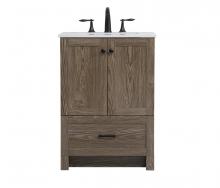  VF2824WO - 24 Inch Single Bathroom Vanity in Weathered Oak