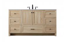 Elegant VF2860MW - 60 Inch Single Bathroom Vanity In Mango Wood