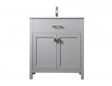  VF28830GR - 30 Inch SIngle Bathroom Vanity In Grey