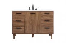  VF47048WB - 48 Inch Single Bathroom Vanity in Walnut Brown