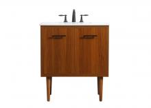  VF48030MTK - 30 Inch Single Bathroom Vanity in Teak