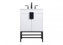  VF48824MWH - 24 Inch Single Bathroom Vanity in White