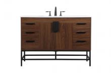  VF488W48MWT - 48 Inch Single Bathroom Vanity in Walnut