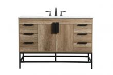  VF488W48NT - 48 Inch Single Bathroom Vanity in Natural Oak