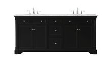  VF53072DBK - 72 Inch Double Bathroom Vanity Set in Black