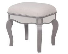  MF6-1044S - Dressing stool 18 in. x 14 in. x 18 in. in Clear Mirror