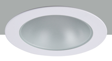  R4-409MW - 4" Matte White Shower Trim with Frosted glass 50W MR16