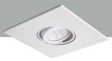  R4-588MW - 4" Square Matte White 35 degree adjustable spot