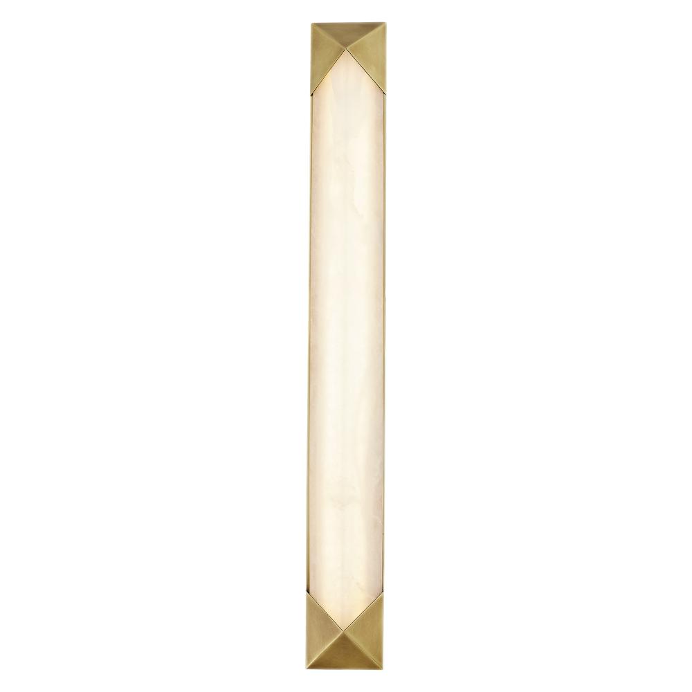 Caesar 25-in Vintage Brass/Alabaster LED Wall/Vanity