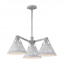 Alora Lighting CH584525SL - Archer 25-in Steel Shade 3 Lights Chandeliers