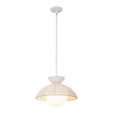 Alora Lighting PD490114WHOP - Perth 14-in White/Opal Glass 1 Light Pendant