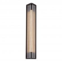 Alora Lighting WV339123UBCR - Sabre 23-in Ribbed Glass/Urban Bronze LED Wall/Vanity