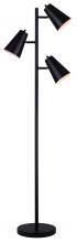  IFL1056A66BK - ORLI, IFL1056A66BK, MBK Color, 3 Lt Floor Lamp, 40W Type A, On-Off Switch on Socket