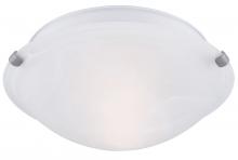  IFM161251 - Fmount, 12" 2 Bulb Clip Flushmount, Alabaster Glass, 60W Type A