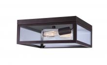  IFM257B13ORB-HD - RAE, Spec. IFM257B13ORB-HD, 2 Lt Flushmount, Clear Glass, 60W Type A, 13 IN x 5 .5 IN x 13 IN